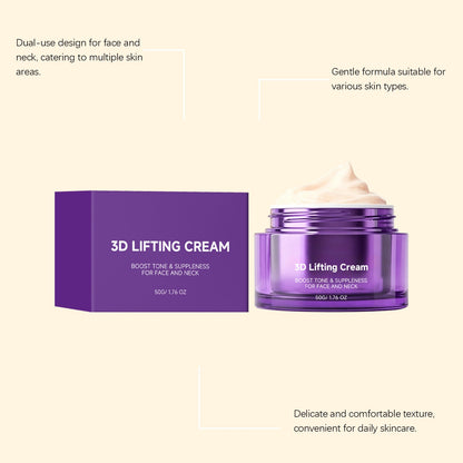 3D Lifting Cream Moisturizing Face & Neck Cream for Smooth, Firm-Looking Skin