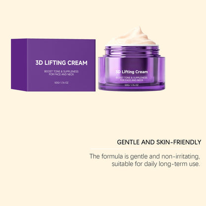 3D Lifting Cream Moisturizing Face & Neck Cream for Smooth, Firm-Looking Skin