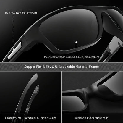 2024 New Luxury Polarized Sunglasses Men'S Driving Shades Male Sun Glasses Vintage Travel Fishing Classic Sun Glasses