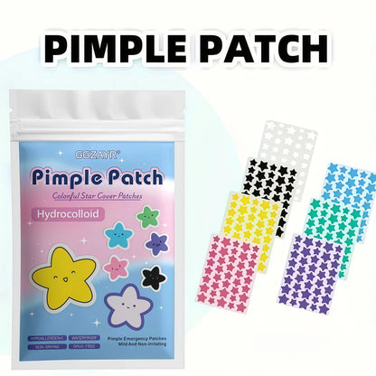 280/1120/1680Pcs Seven-Color Star Pimple Patches – Invisible Hydrocolloid Dots for Fun & Gentle Skincare