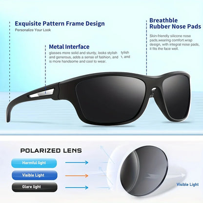2024 New Luxury Polarized Sunglasses Men'S Driving Shades Male Sun Glasses Vintage Travel Fishing Classic Sun Glasses