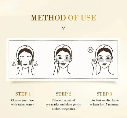 60Pcs Golden Moisturizing Eye Mask Relieve Eye Fatigue Nourish Eye Area Collagen Crystal Eye Mask Korean Skin Care Masks